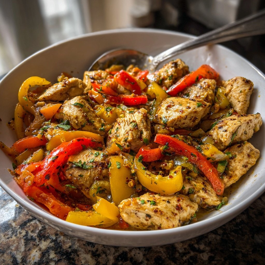 Kalorienarme Hähnchen Pfanne