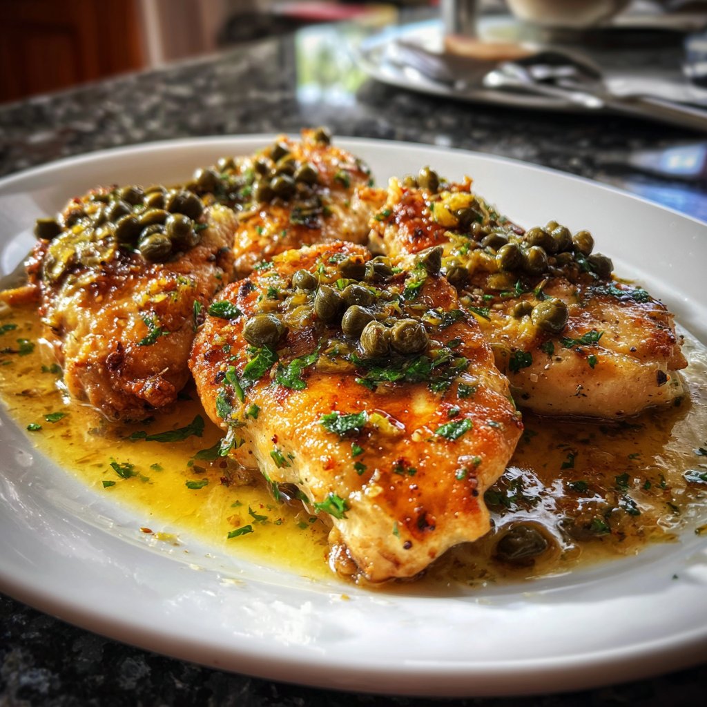 Hähnchen mit Zitronen-Kapern-Sauce
