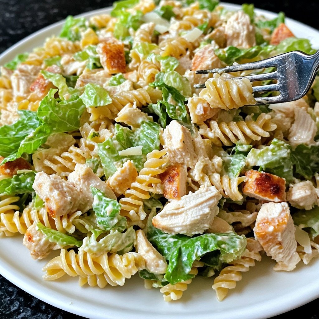 Chicken Caesar Pasta Salat
