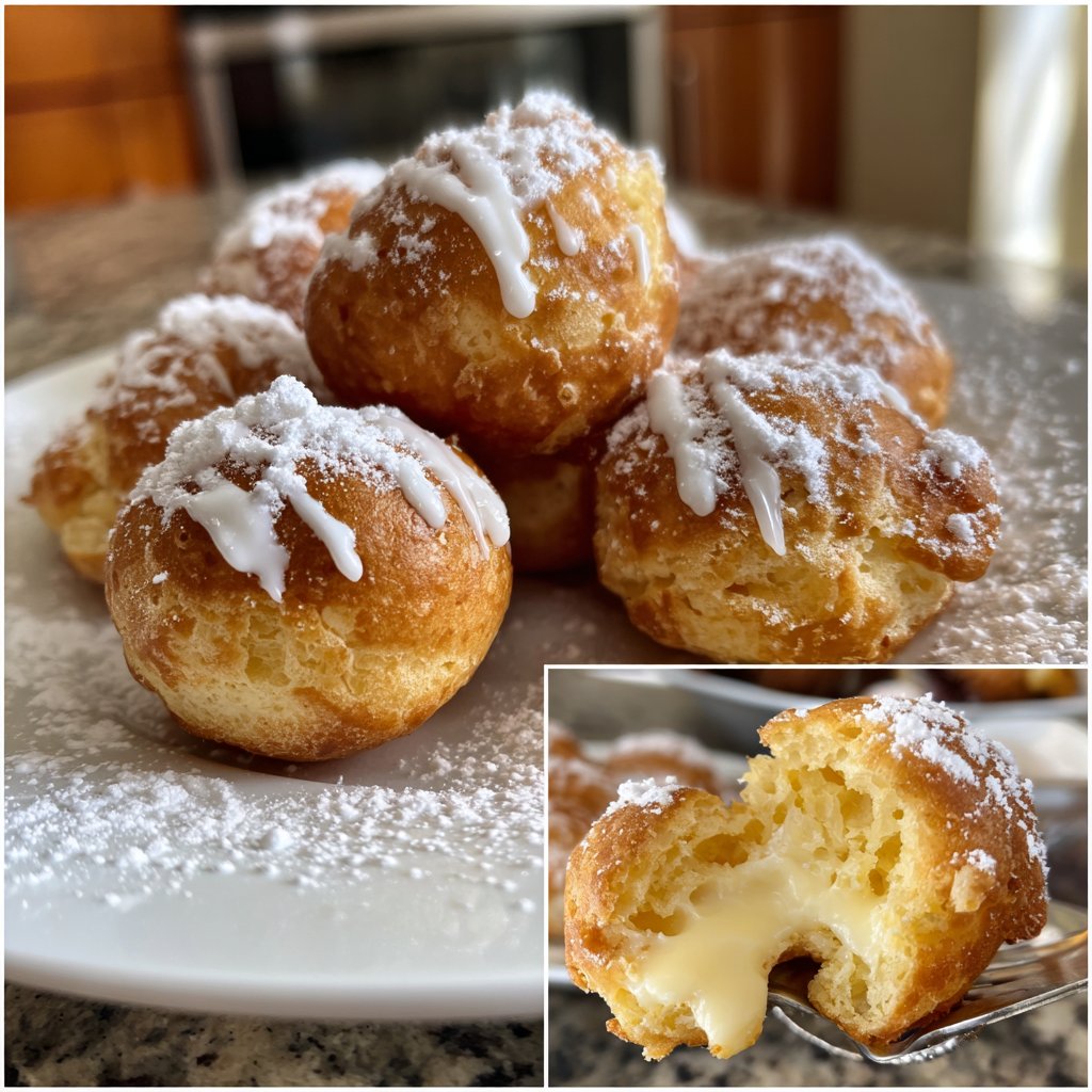 Quarkbällchen mit Joghurtteig