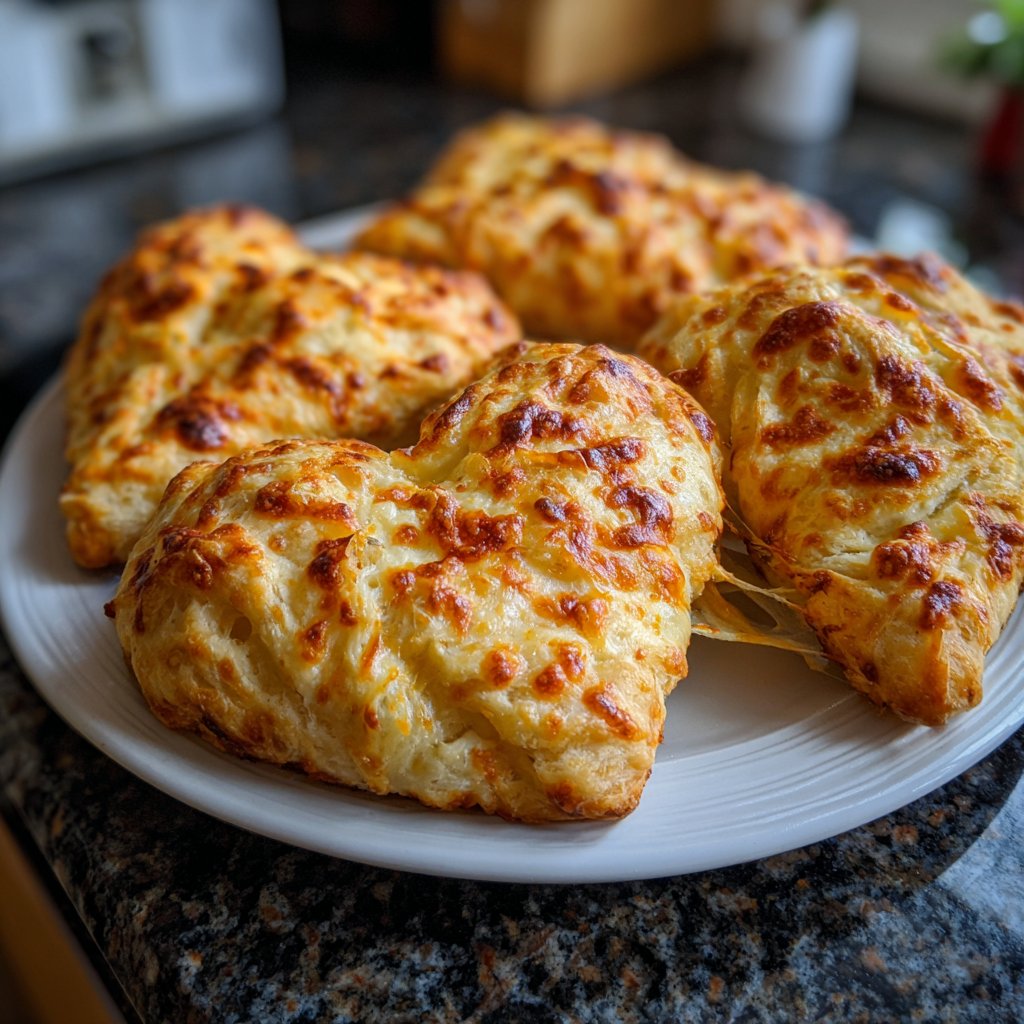 Blätterteig-Herzen mit Käse