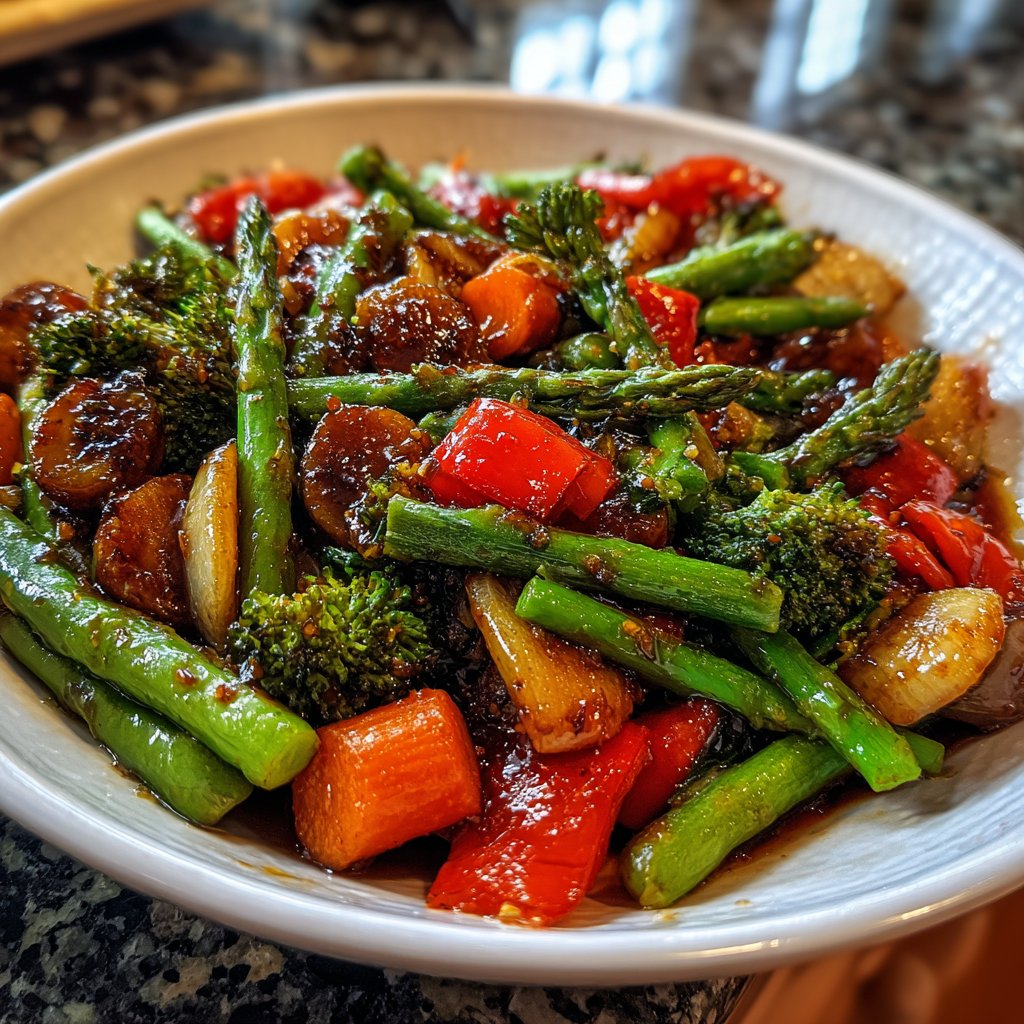 Gemüsepfanne mit Sojasauce