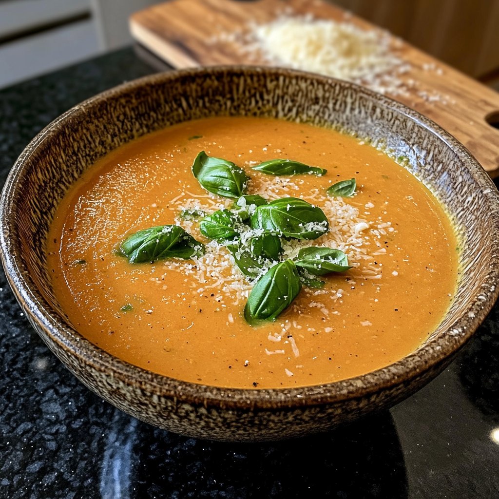 Tomatensuppe mit Parmesan
