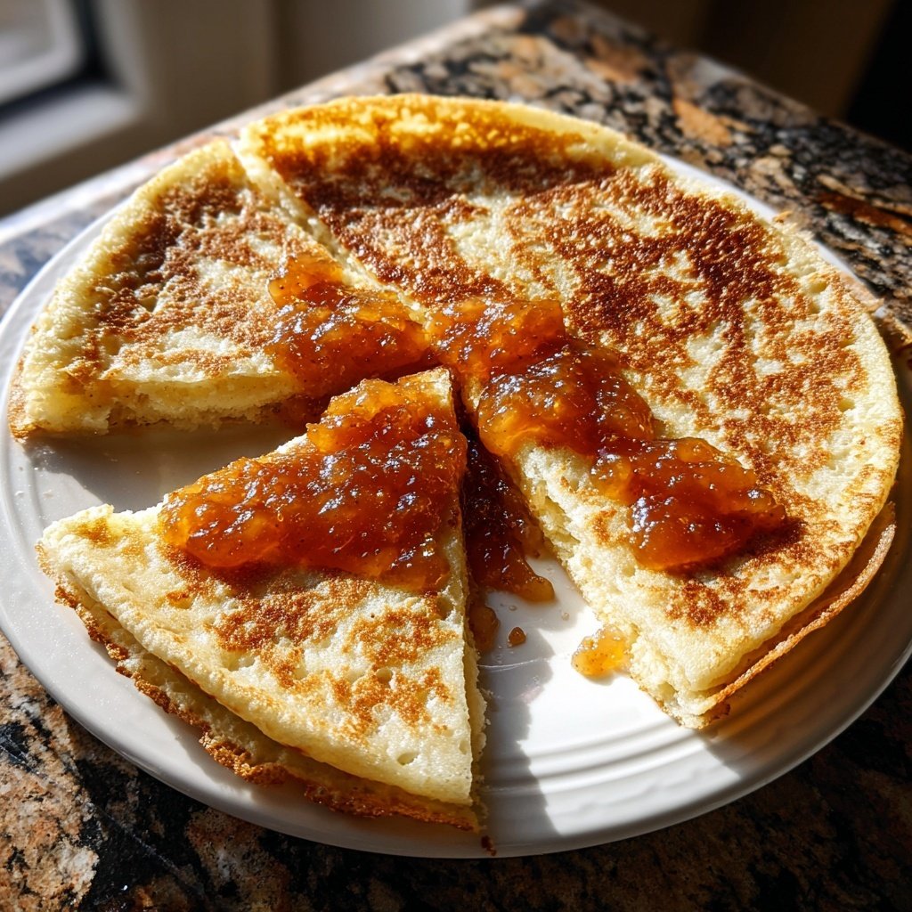 Pfannkuchen mit Apfelmus