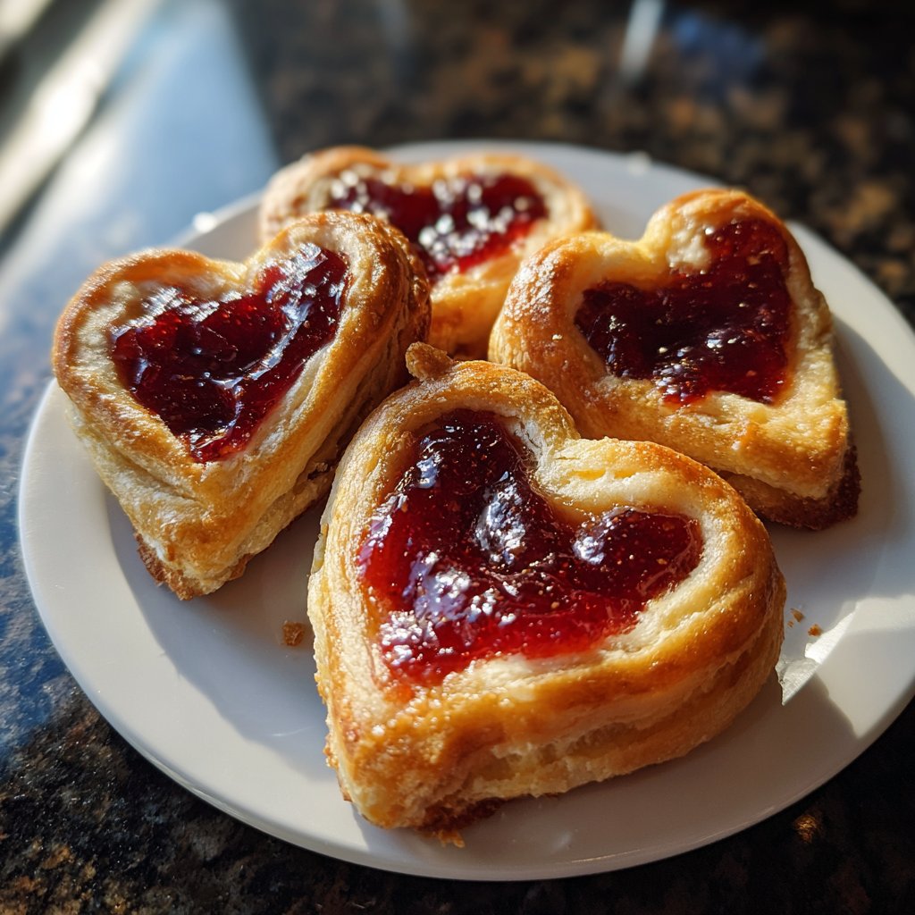 Mürbeteig-Herzen mit Marmelade