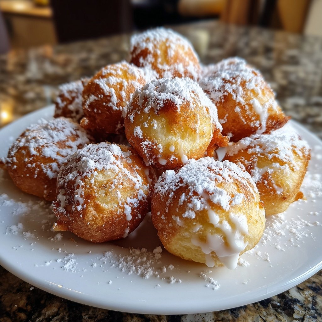 Quarkbällchen mit Joghurtteig