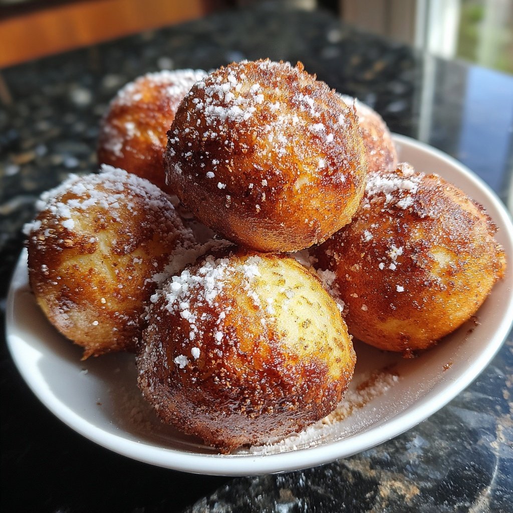 Quarkbällchen mit Joghurtteig