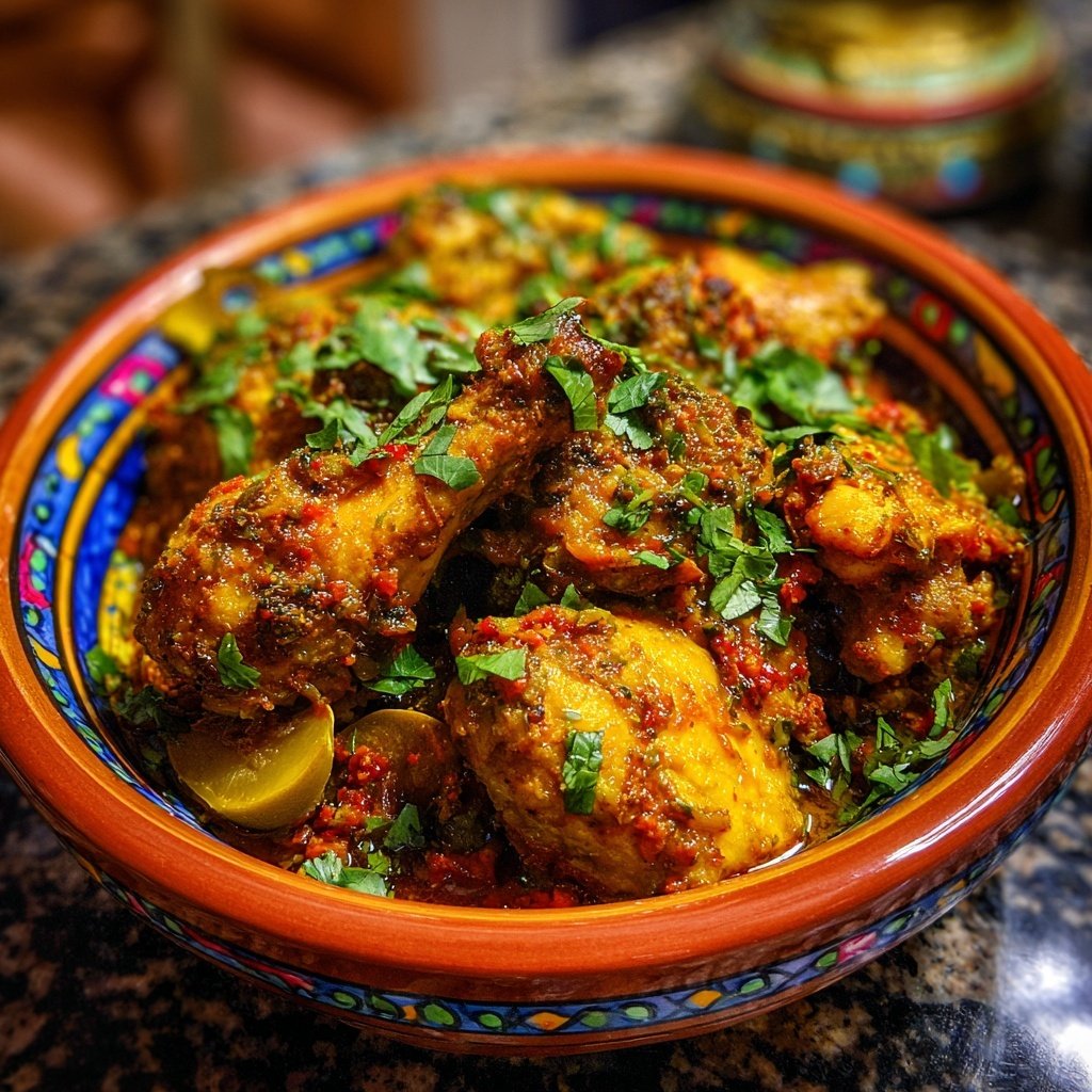 Internationale Küche Marokkanisches Hähnchen-Tagine